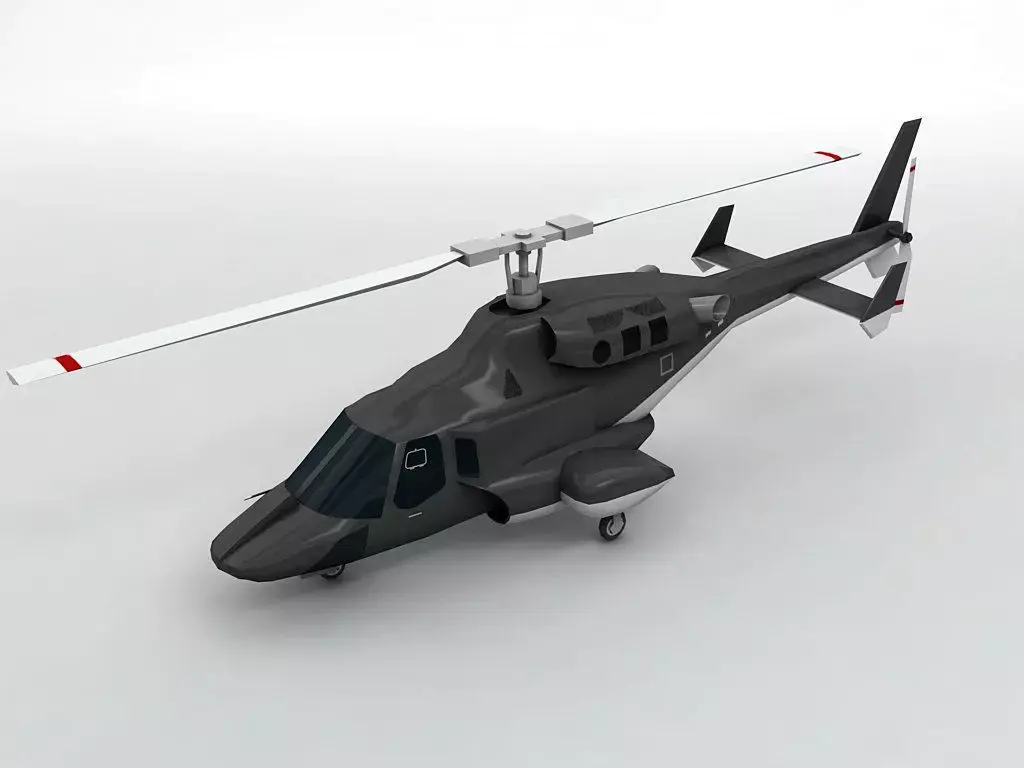 Airwolf Helicopter Low-poly 3D model