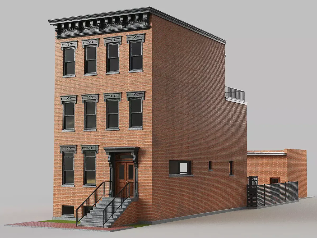 Brownstone townhouse 3D model