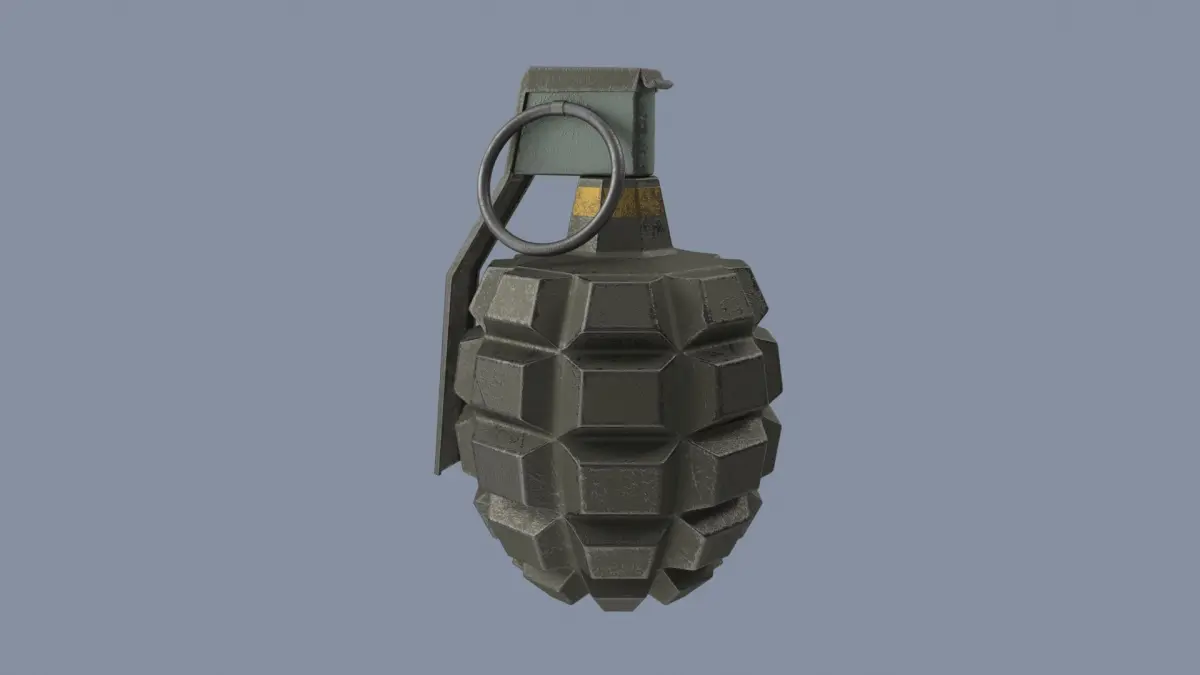 Stylized Green Hand Grenade 3D model