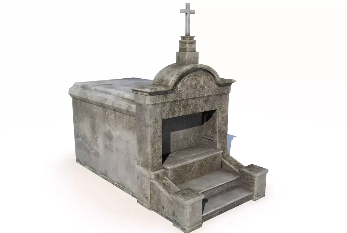 Mausoleum - tomb 3 Low-poly 3D model