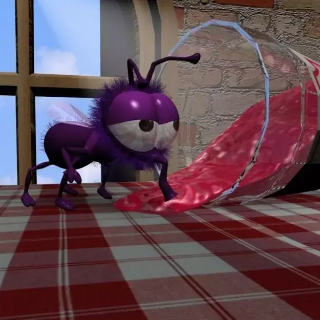 Cartoon Fly Rigged Low-poly 3D model