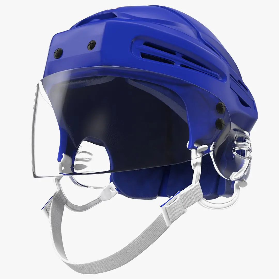 Blue Hockey Helmet 3D model