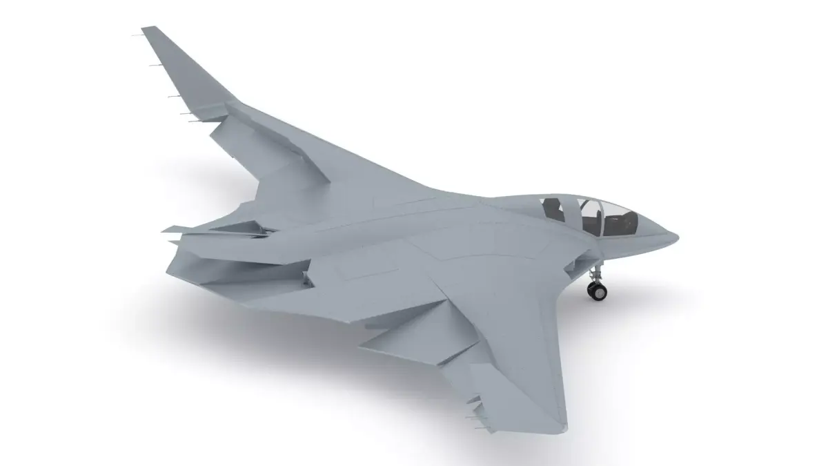Tupolev PAK DA Stealth Aircraft Strategic Bomber Low-poly 3D model