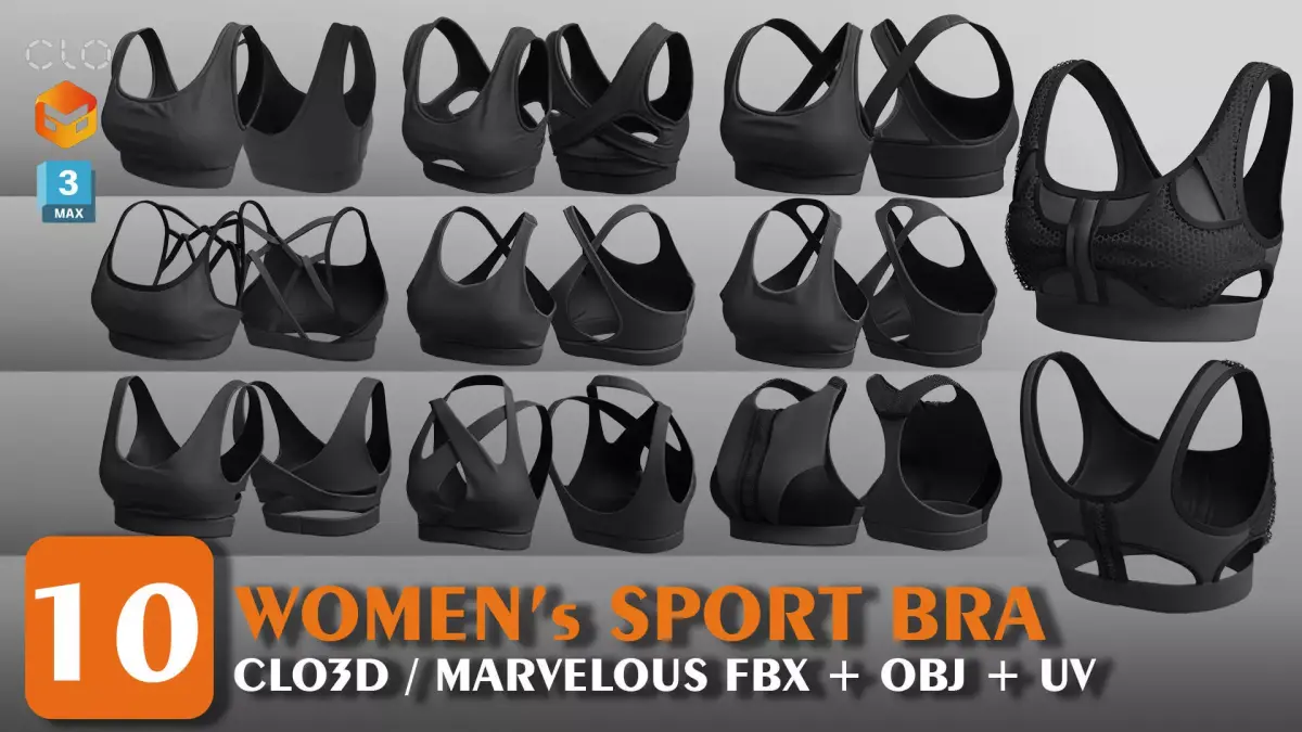 10 SPORT BRA 3dmodel 3D model