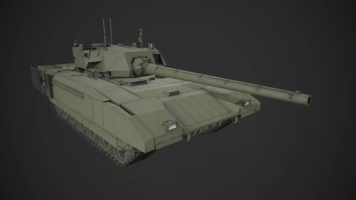 T-14 Armata MBT Low-poly 3D model