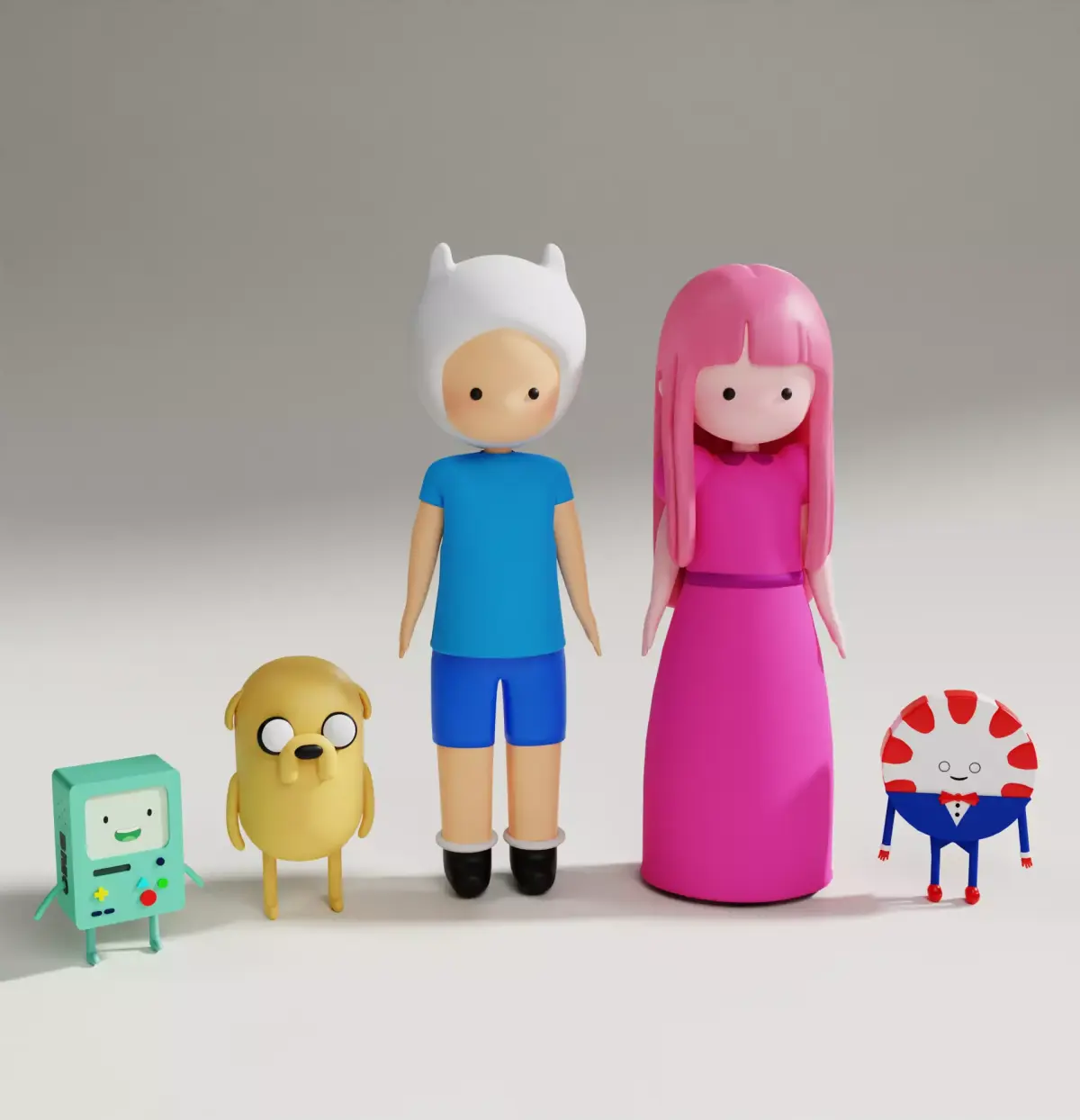 Adventure Time Characters Part 1 Low-poly 3D model