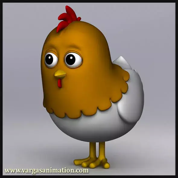 Cartoon Chicken 3D model