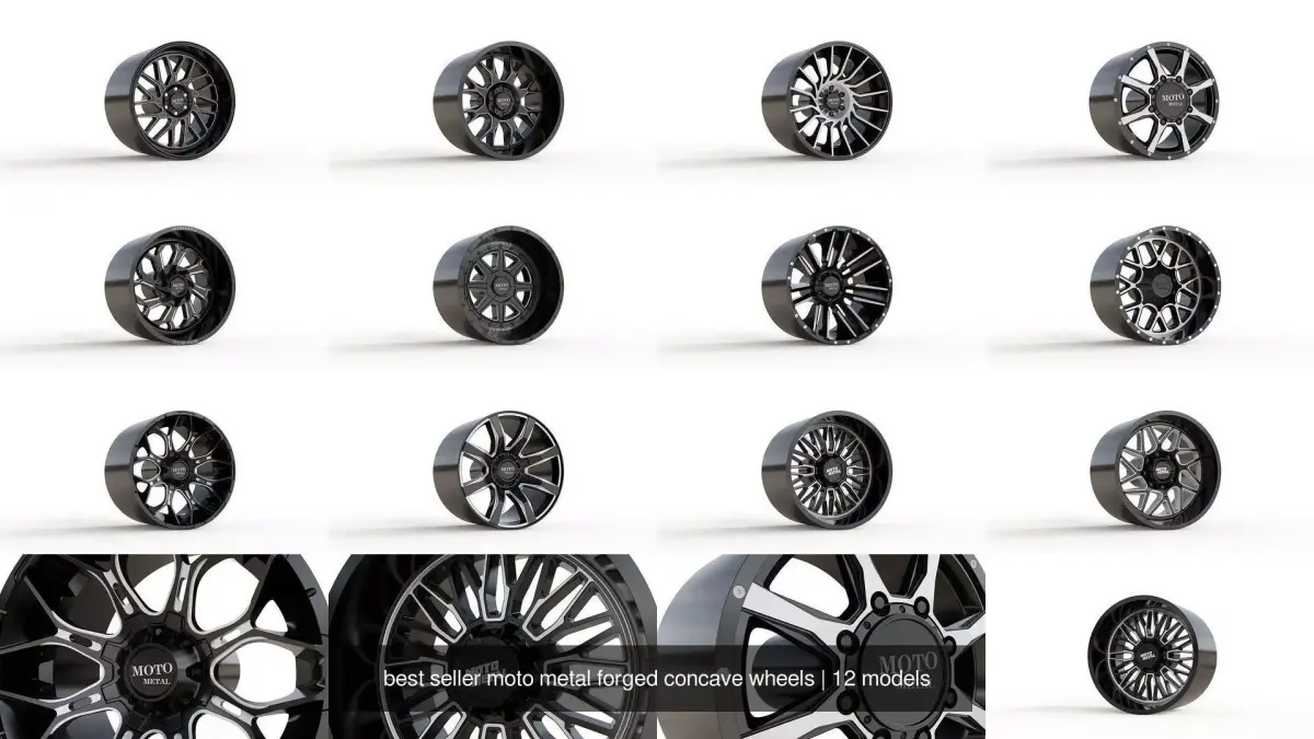 best seller moto metal forged concave wheels 3D Model Pack