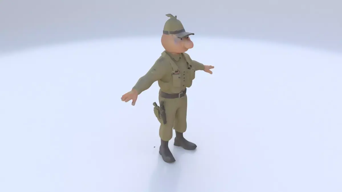 Military Personnel male 3D model