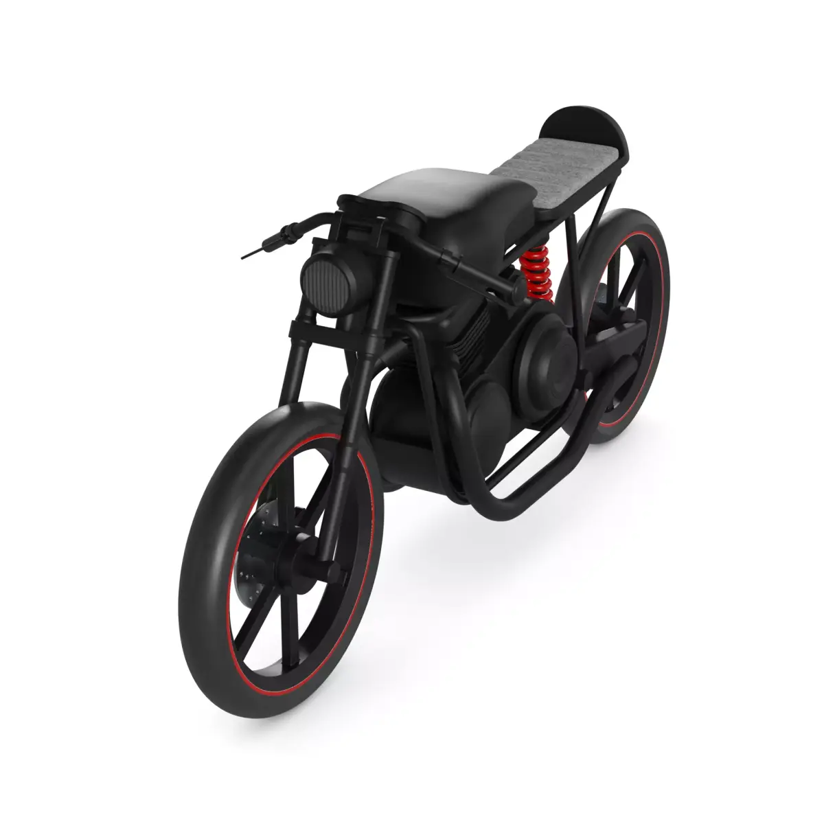 Cafe Racer Motorcycle 3D model 5