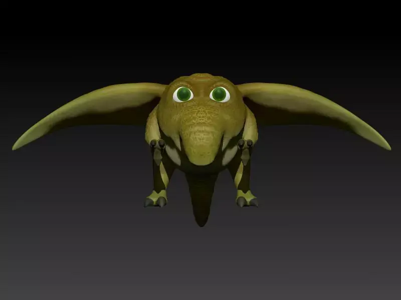 Flying Germ Low-poly 3D model