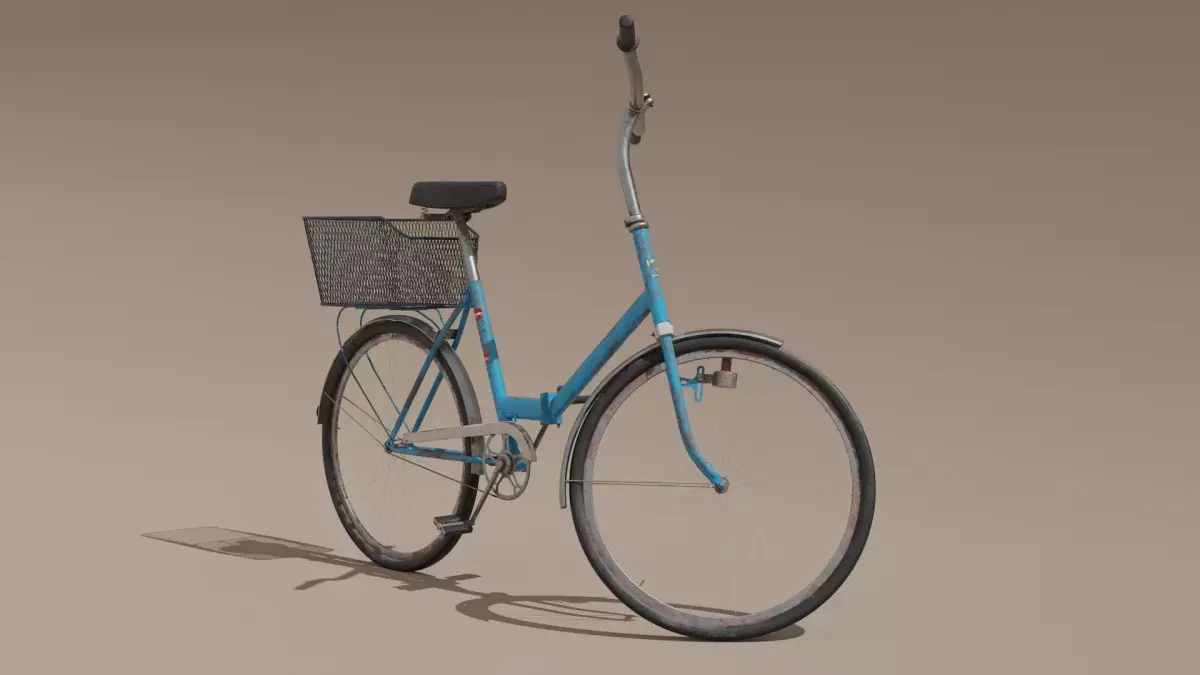 Old Dutch Bicycle Low-poly 3D model