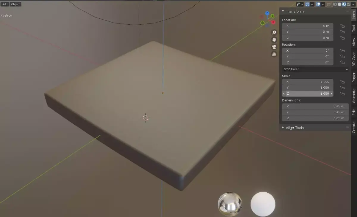 Wheelchair Cushion 3D model