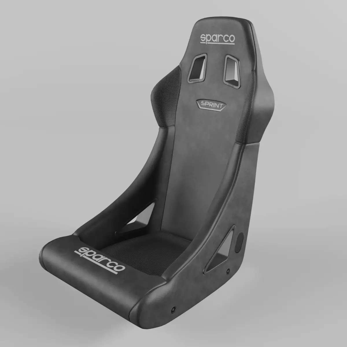 Racing Seat Sparco Sprint Black Leather 3D model