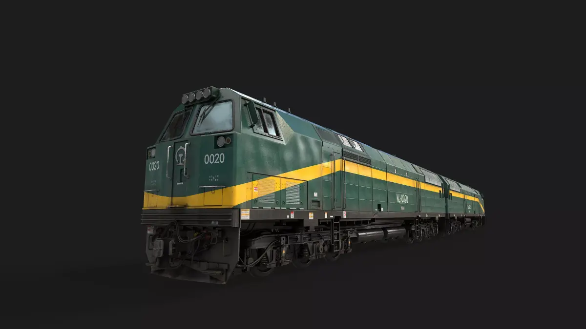 General Electric NJ2 green Qinghai-Tibet Railway Low-poly 3D model