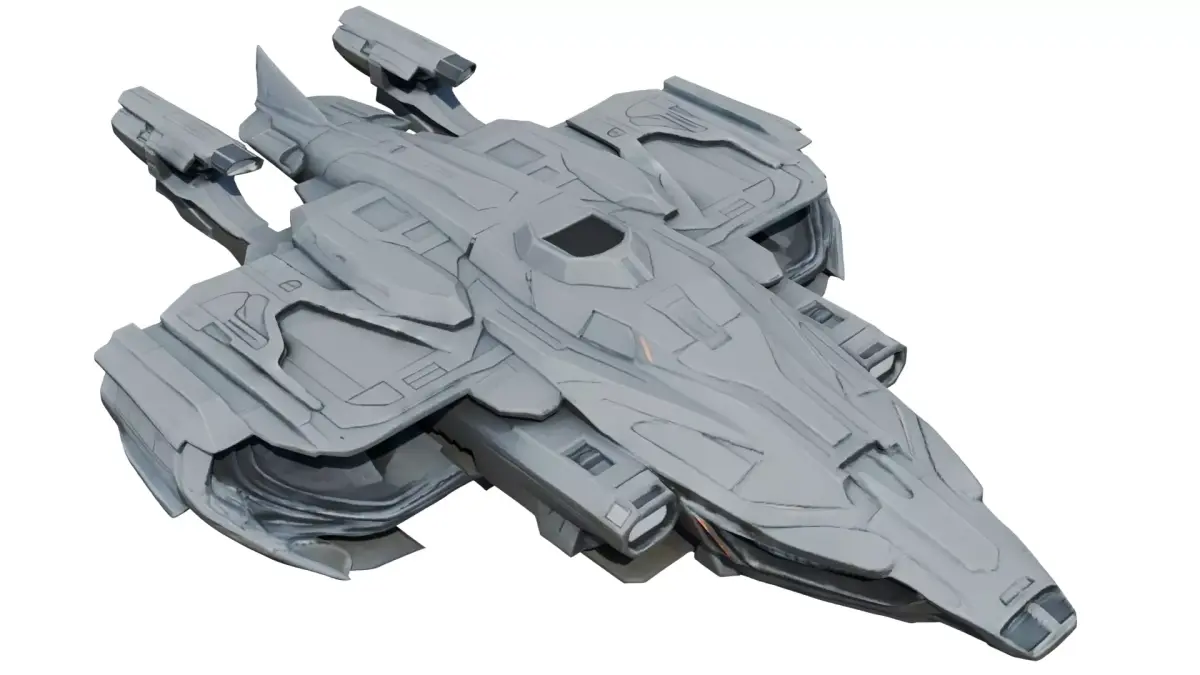Nebula Vortex Starship Highpoly PBR 3D model