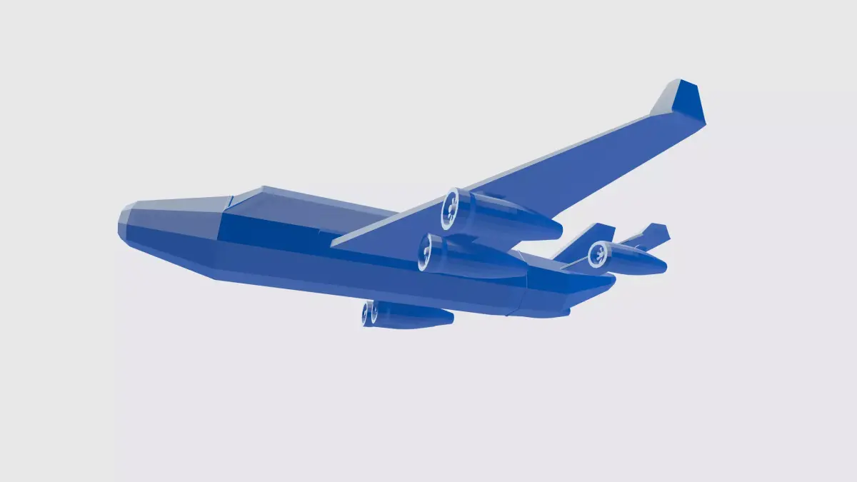 Bombardier jet  Low-poly 3D model