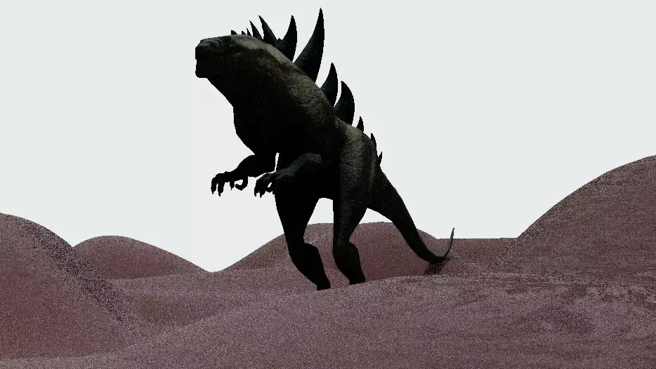 Zilla and sand rigged 3D model 3D model