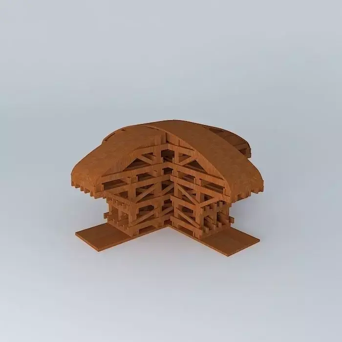 Reinforcement wooden structure Free 3D model