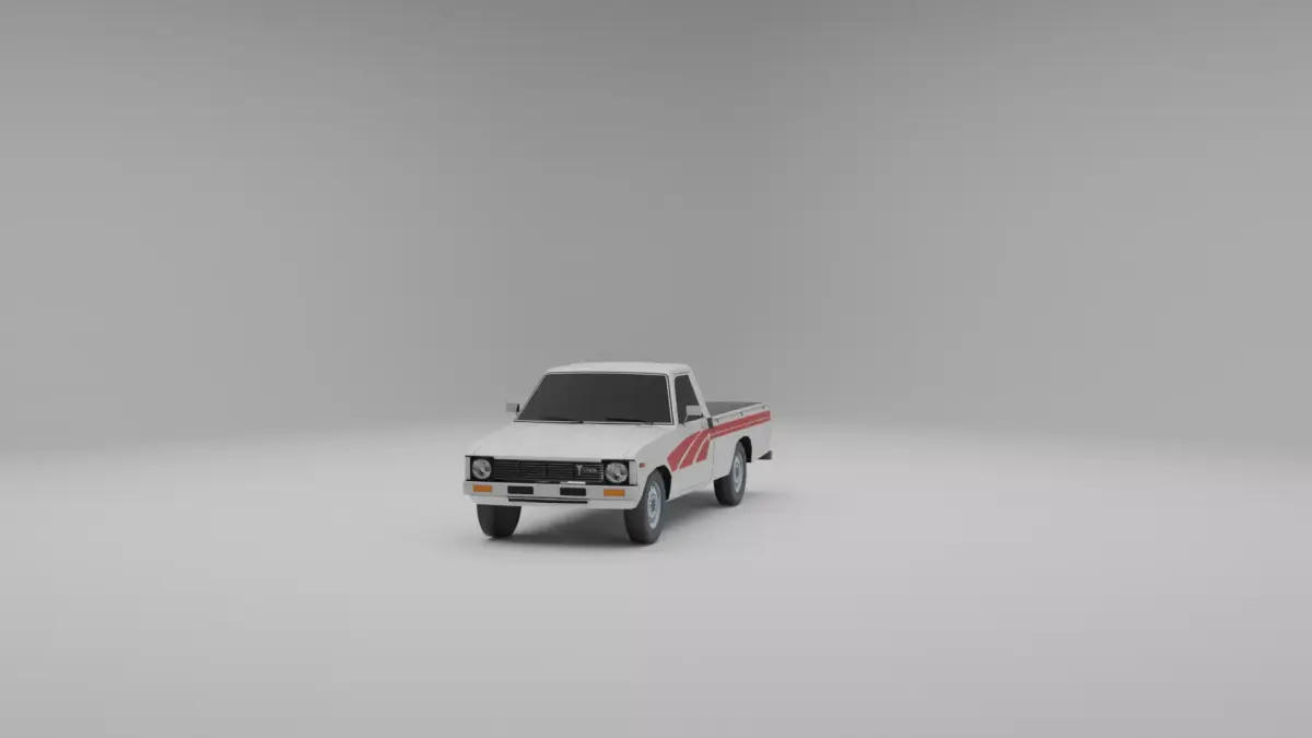 Toyota Hilux 1979 Low-poly 3D model
