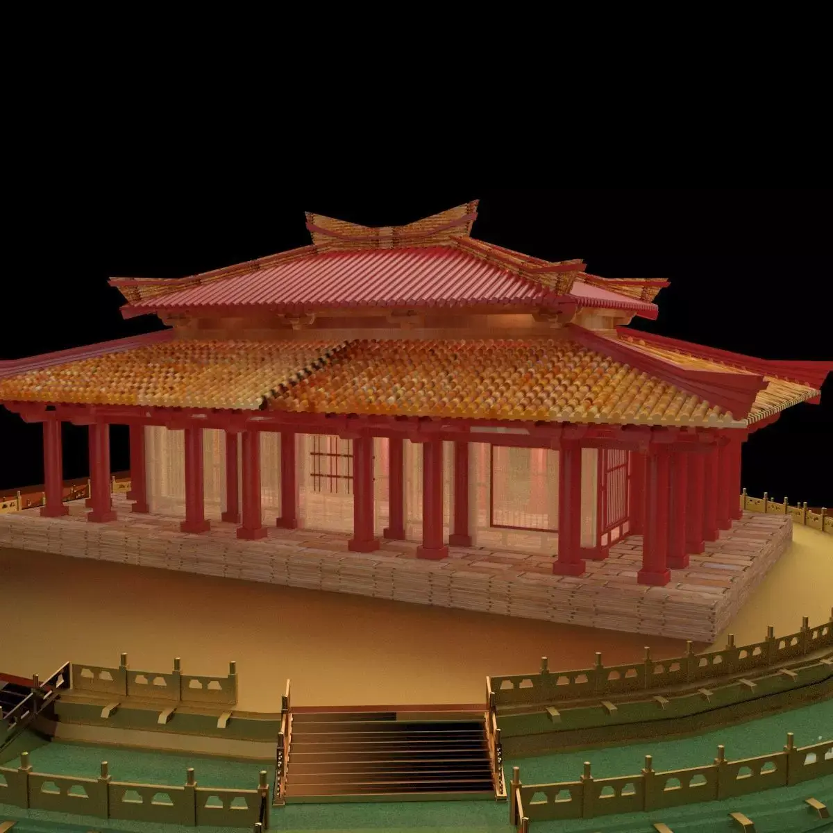 Chinese ancient house 3D model 5