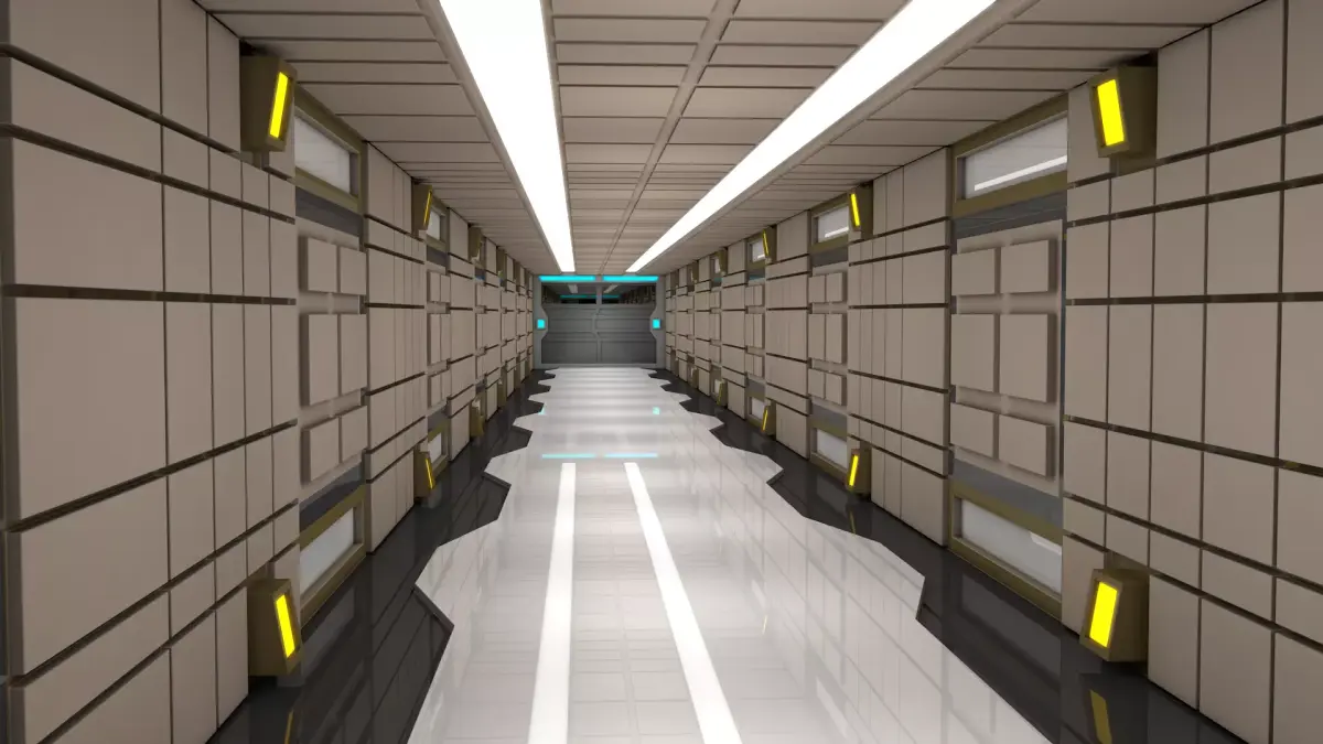 Sci Fi Corridor 3D model 136