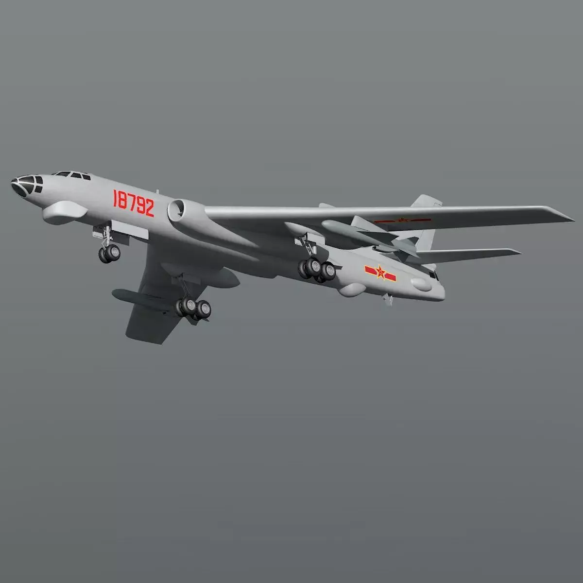Chinese Air Force Xian H-6 3D model
