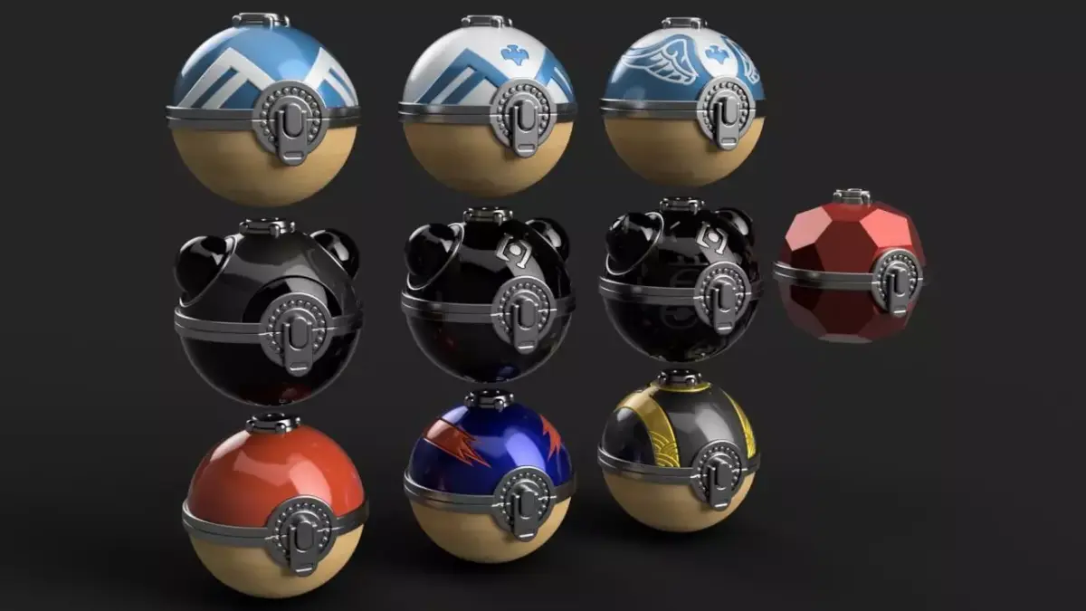 Pokemon - Assorted Hisuian Poke Ball Set - 10 Models 3D print model