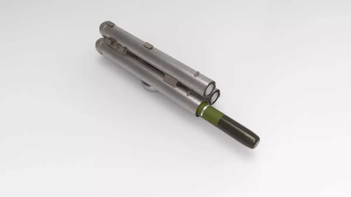 Torpedo With torpedo tube launcher 3D print model