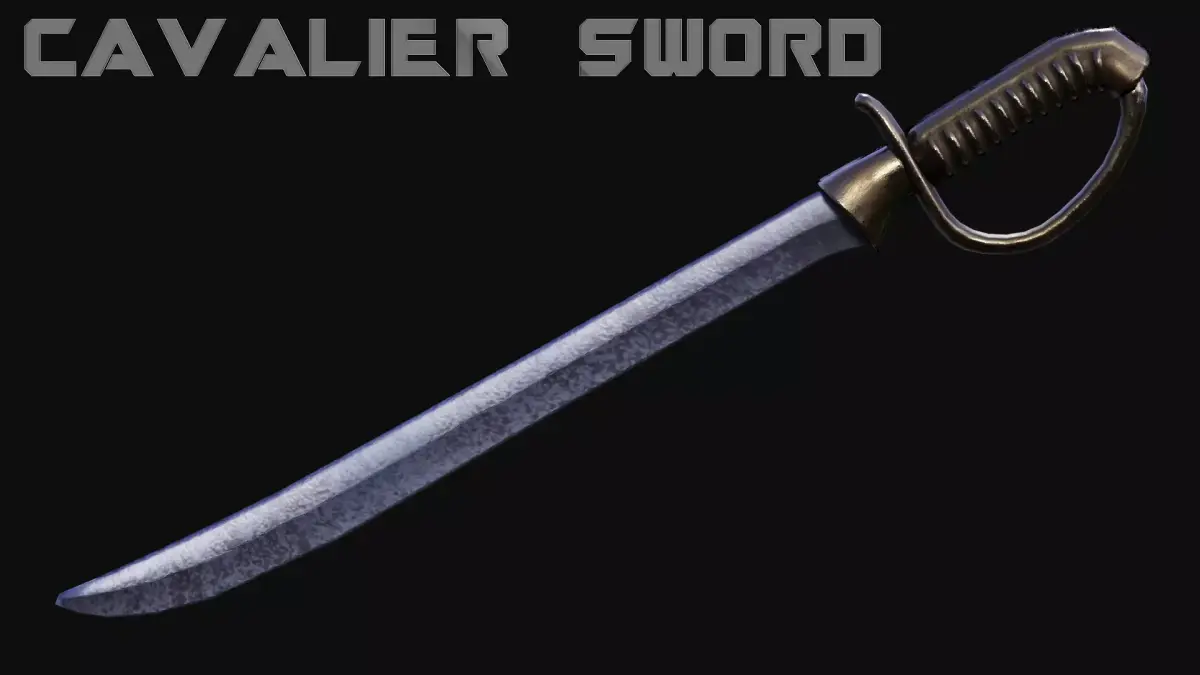 Cavalier Sword Low-poly 3D model