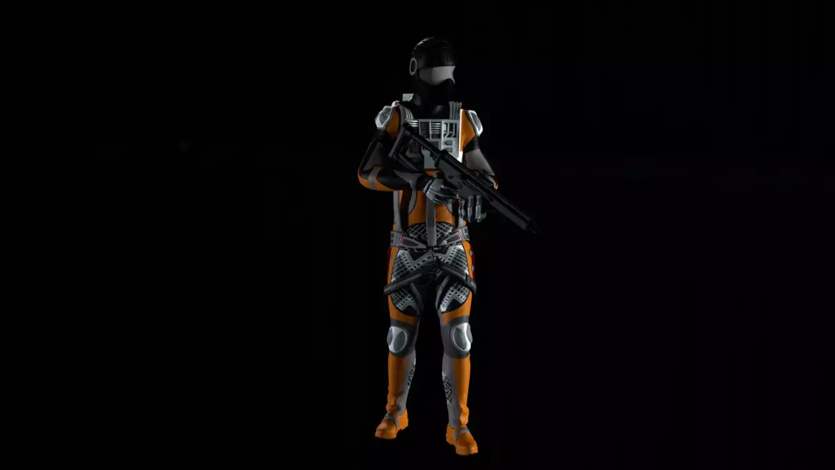 Robot Soldier - Assault Soldier Low-poly 3D model 6