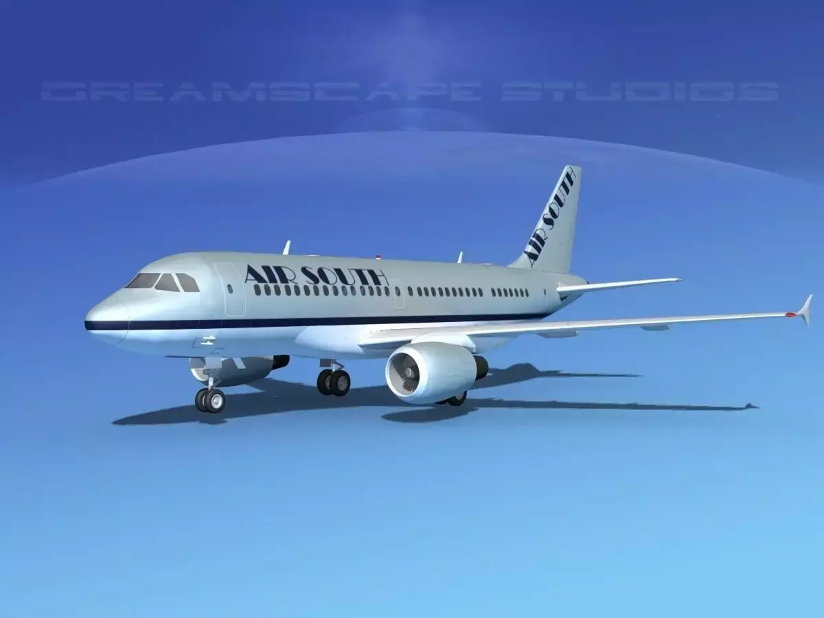Airbus A319 Air South 3D model