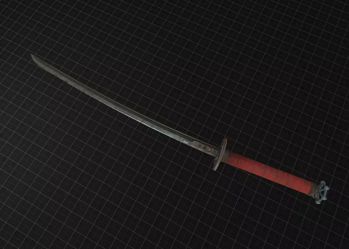Katana two samurai swords Low-poly 3D model get