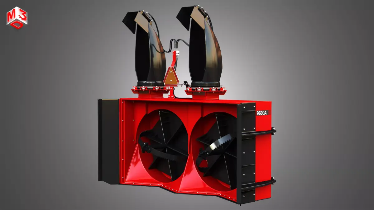 9600A Snow Blower Tractor Attachment 3D model