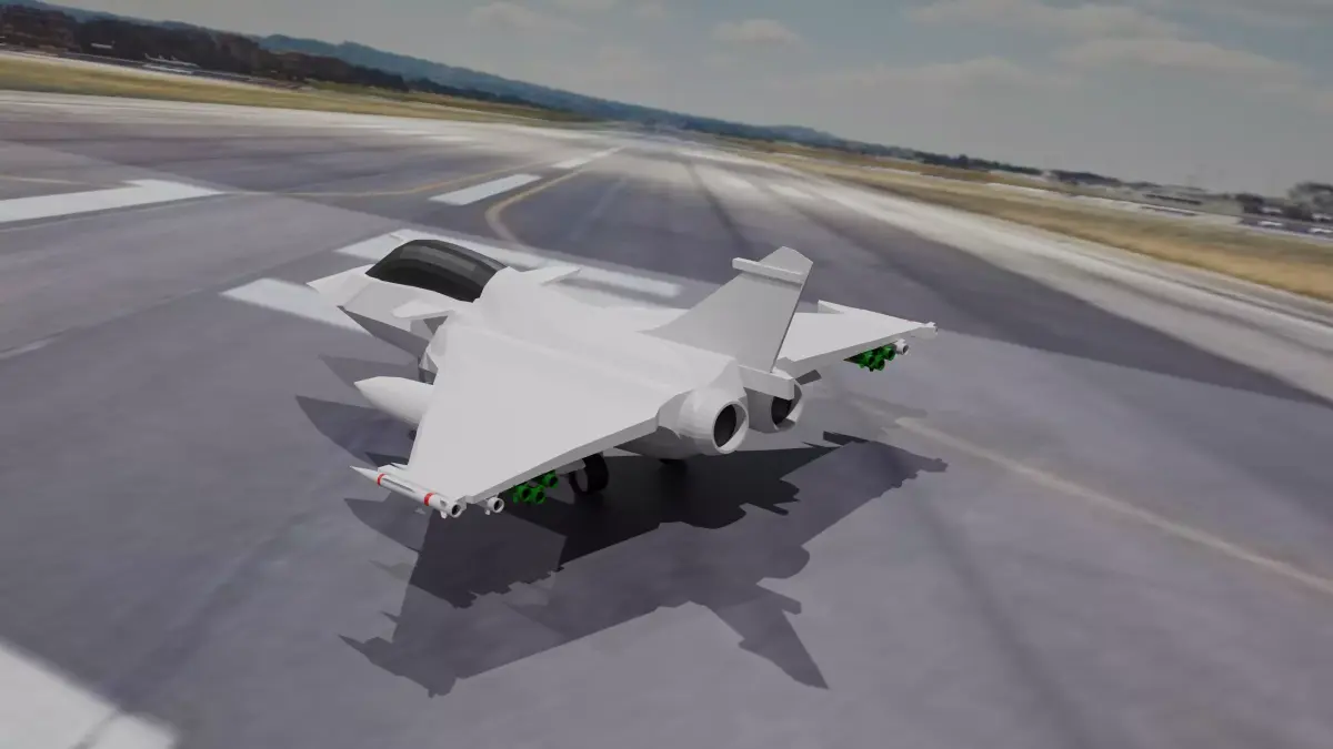 Aircraft Rafale Low-poly 3D model