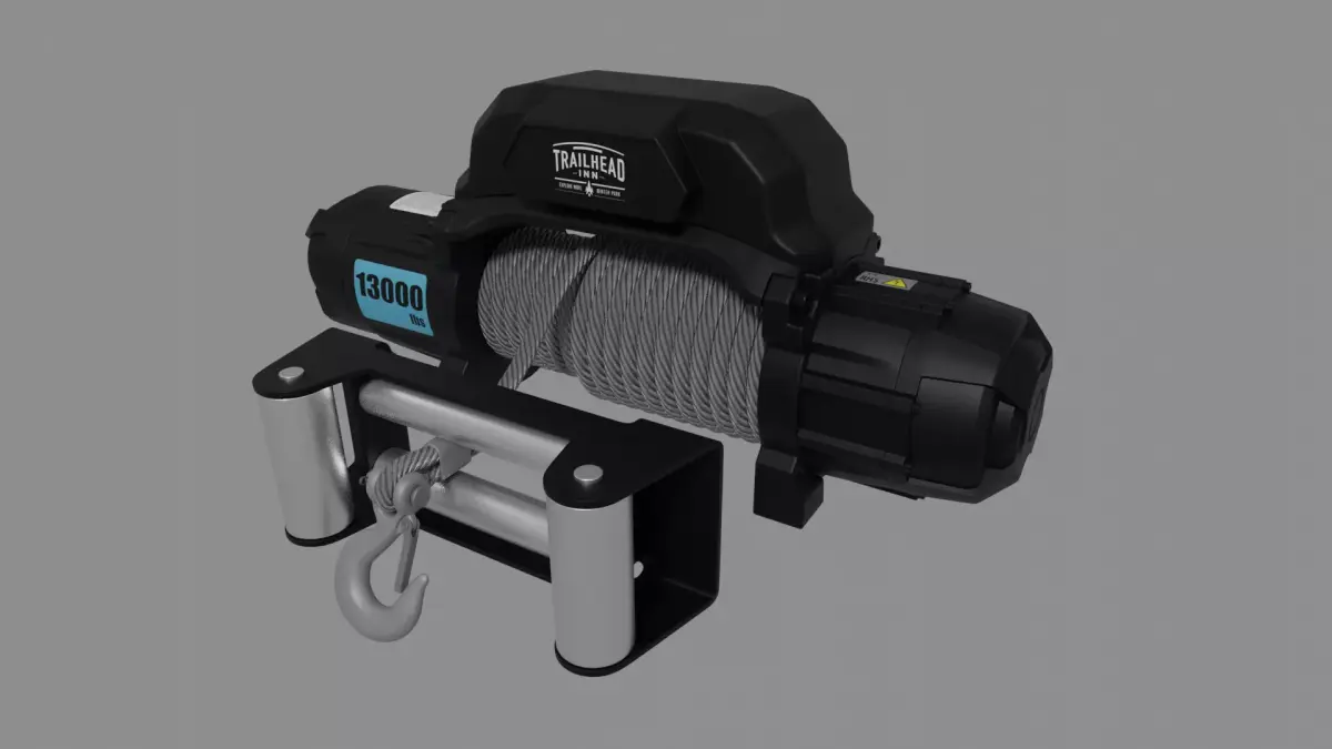 Electric 12v winch 3D model