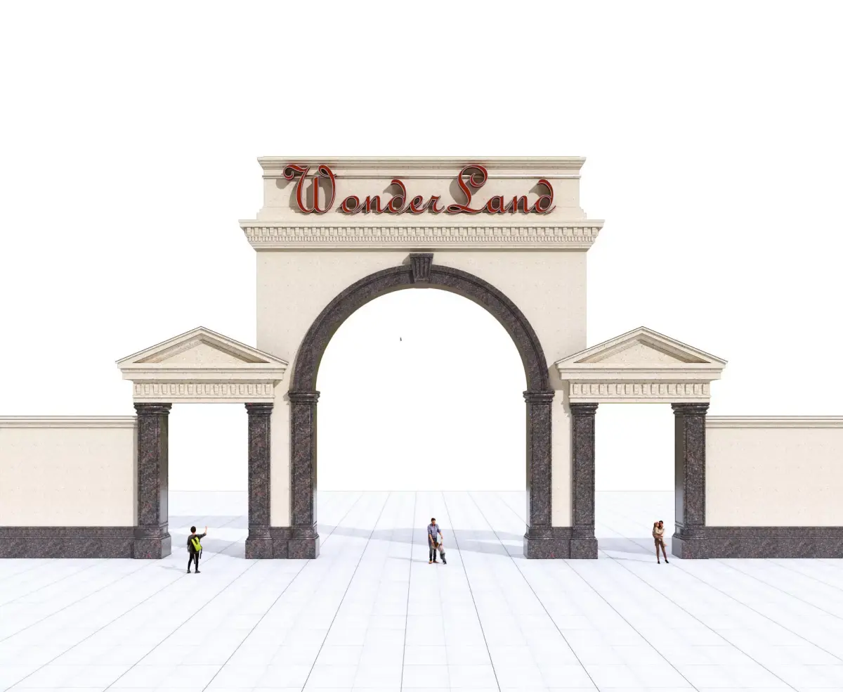 Entrance arch Low-poly 3D model