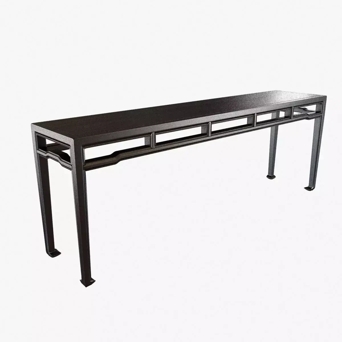 19th Century Black Lacquer Chinese Console Table 3D model