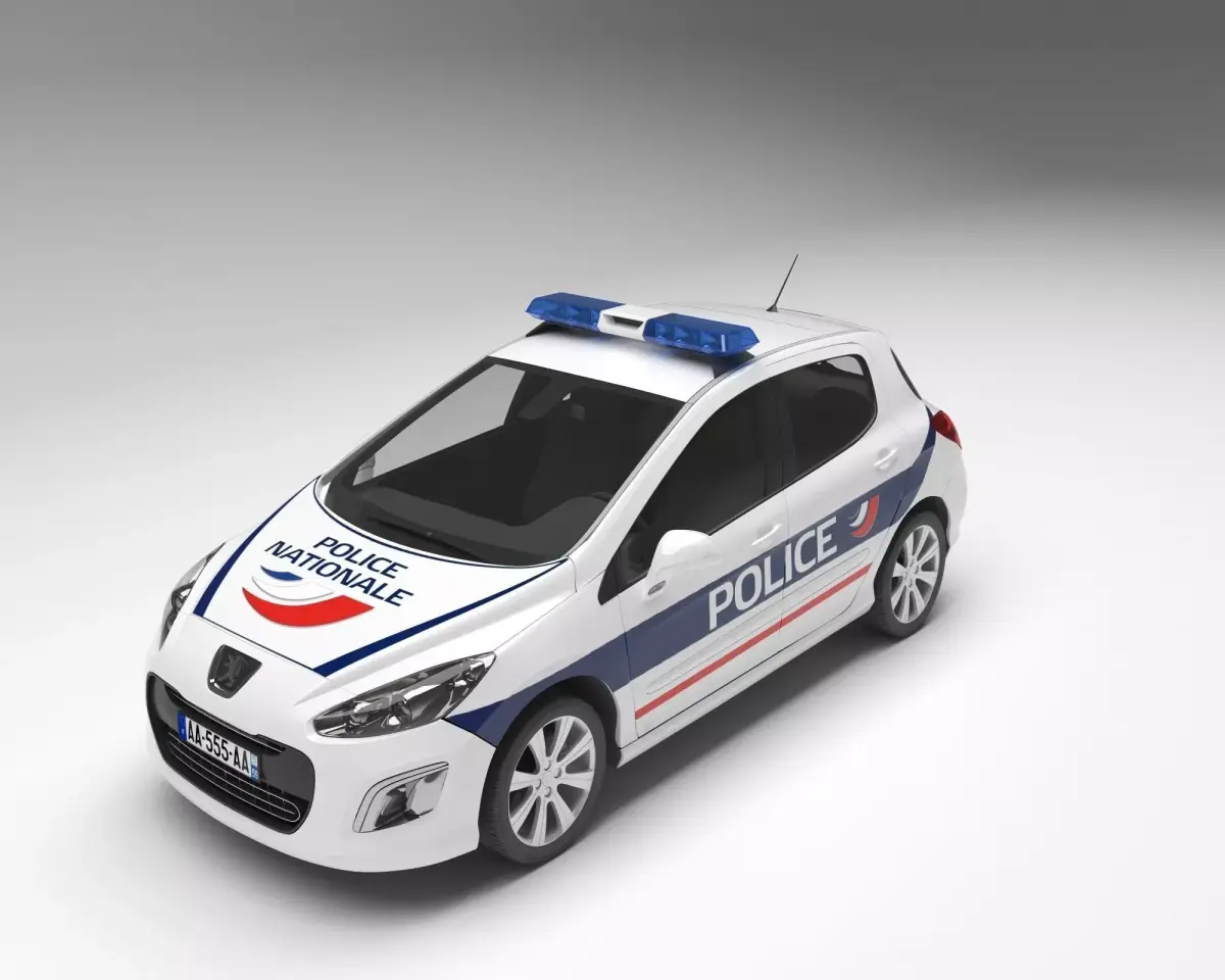 Police car 3D model from CGTrader