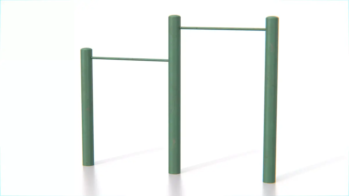 Outdoor Pull-Up Bars Low-poly 3D model