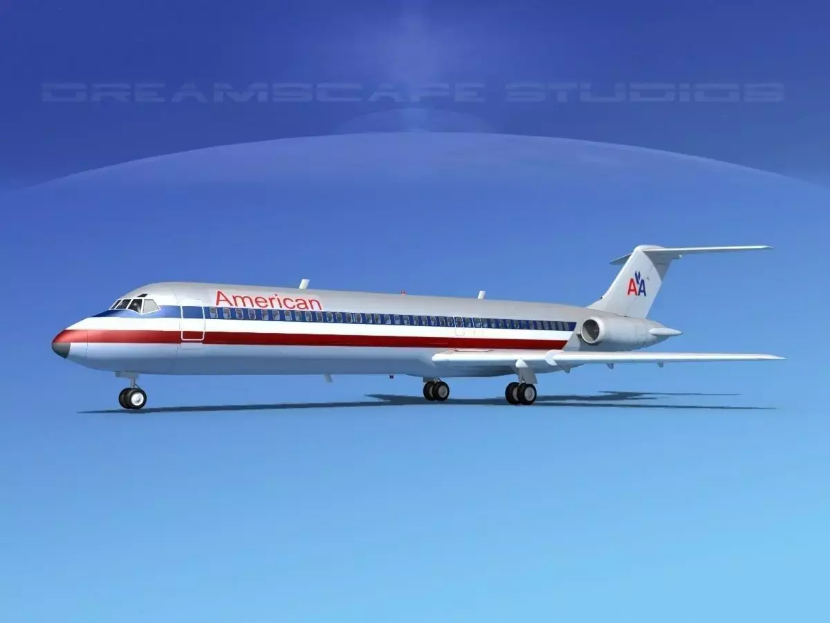 Douglas DC-9-40 American Airlines 3D model