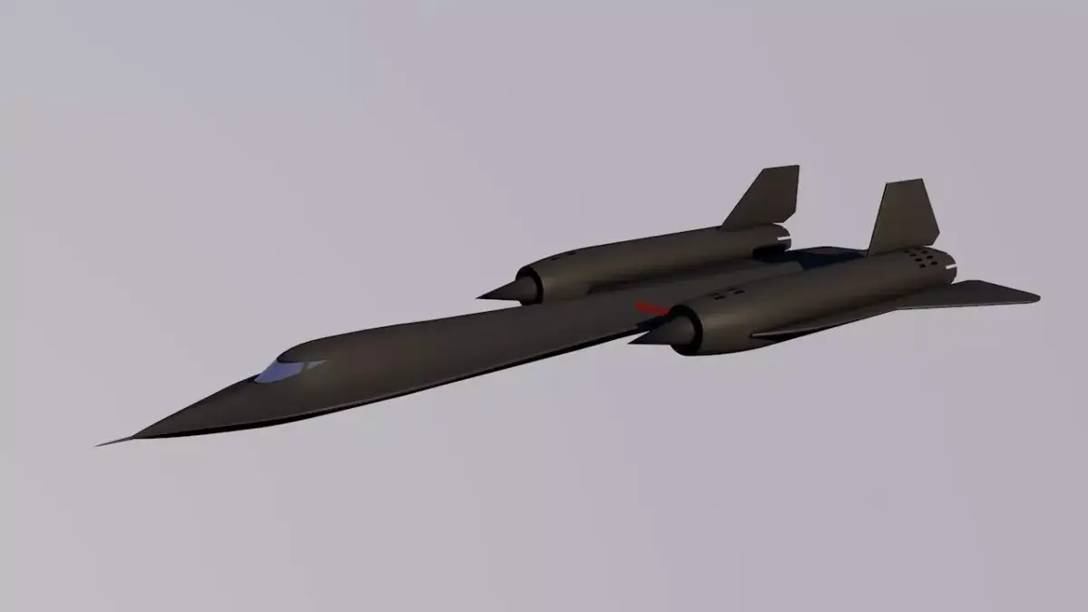 SR-71 Blackbird Low-poly 3D model