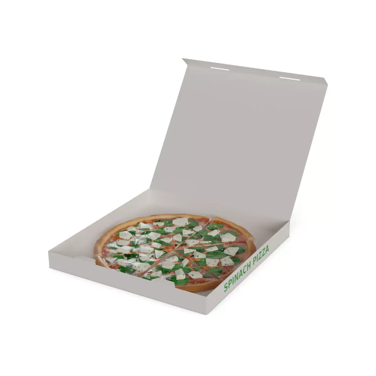 Pasties dumplings and pizzas Spinach and Feta Pizza Low-poly 3D model purchase