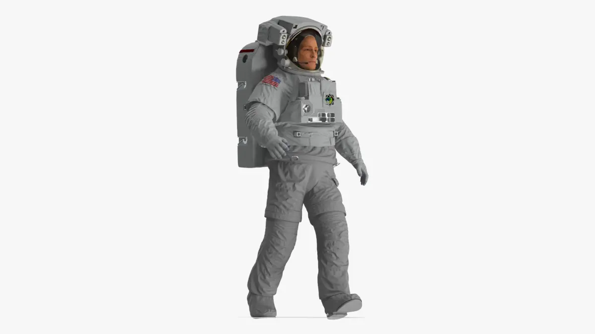 NASA Astronaut Extravehicular Mobility Suit Rigged for Cinema 4D 3D model