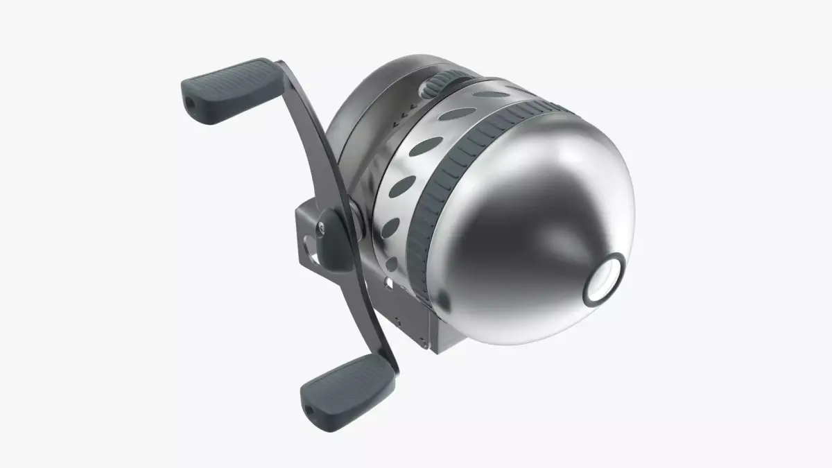 Spinning reel for bowfishing  3D model