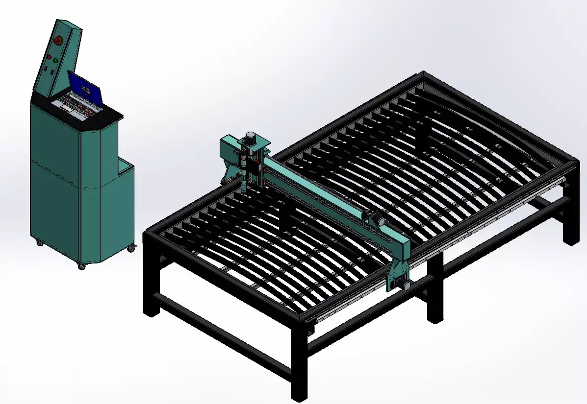 CNC Plasma Cutting Machine 3D model