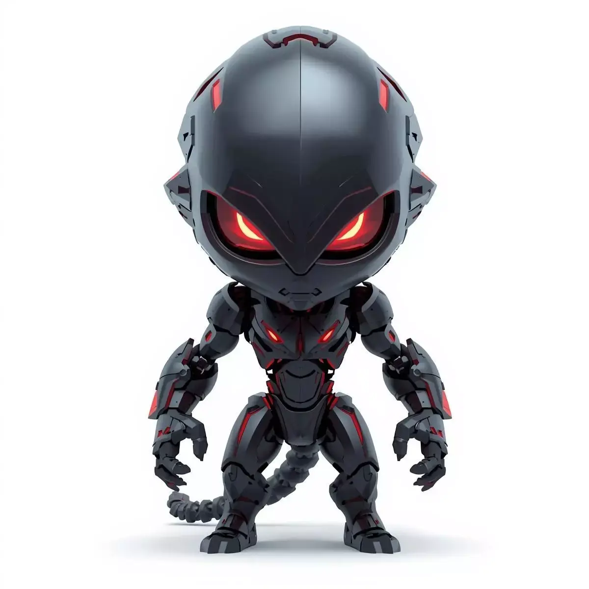 Stylized Chibi Alien Robot 3D Model Low-poly 3D model