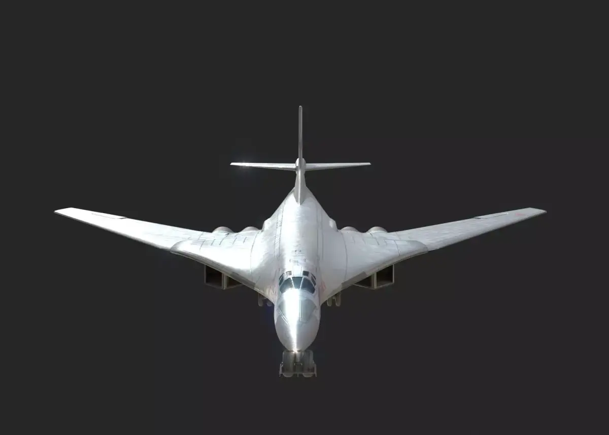 Russian Air Force Tu-160M Blackjack Supersonic Strategic bomber Low-poly 3D model