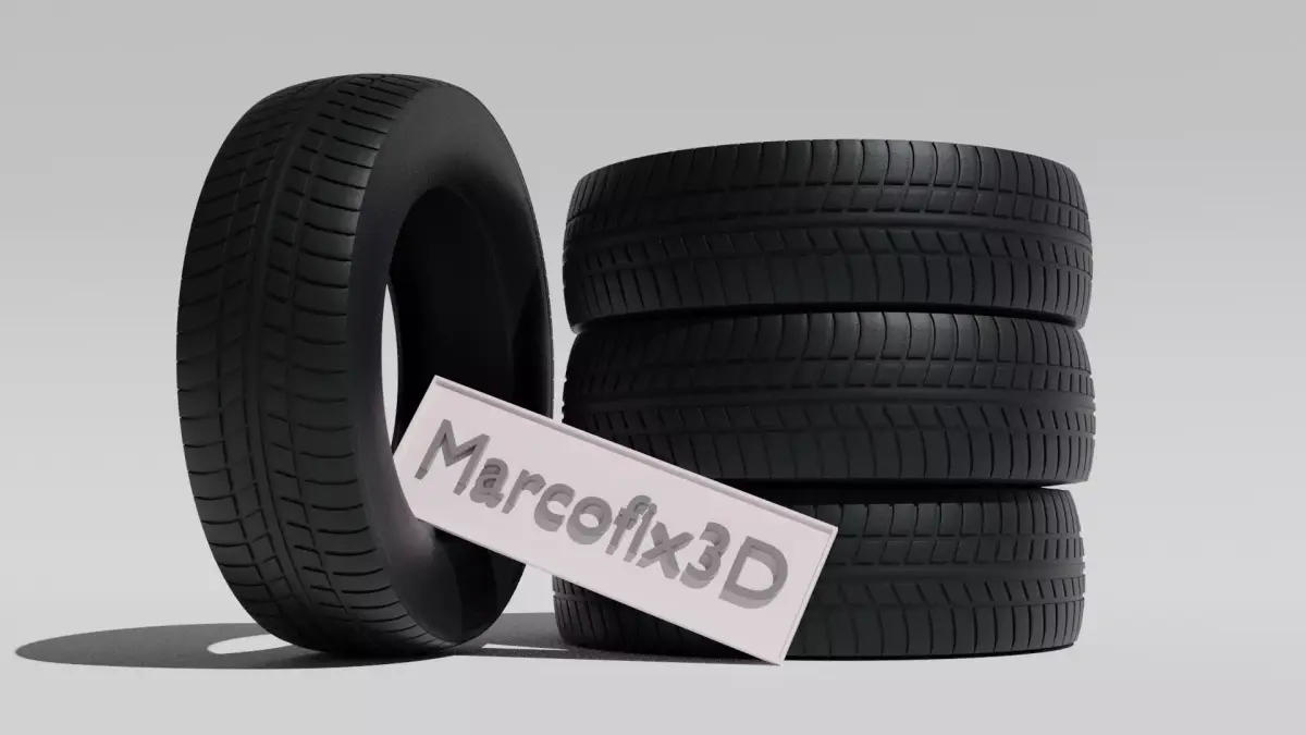 detailed tire  Free 3D model