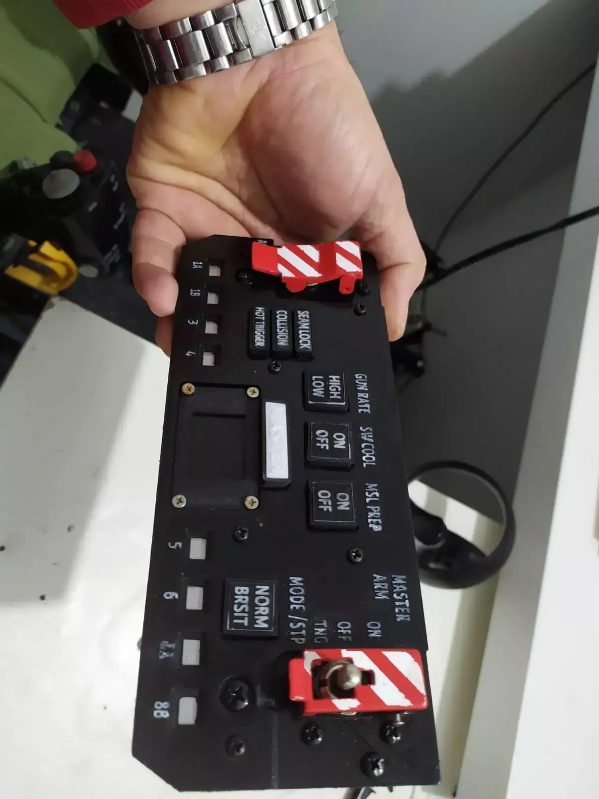 3D printable F-14 ACM panel with electronics compatible 3D print model